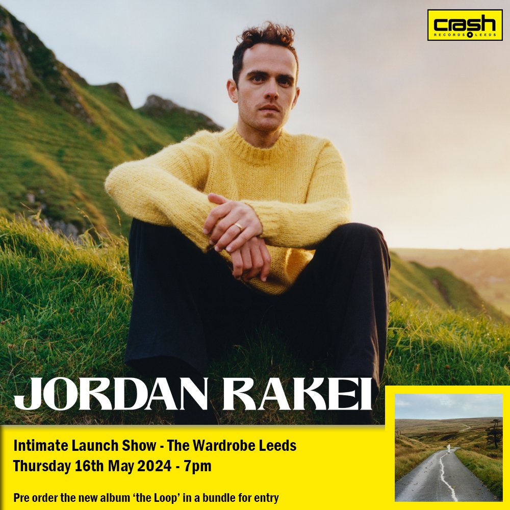 Just Announced @jordanrakei will come to Leeds for a special album launch show @wardrobeleeds on the 16th May Bundles inc a copy of his new album #TheLoop go onsale tomorrow at 10am crashrecords.co.uk/products/jorda…