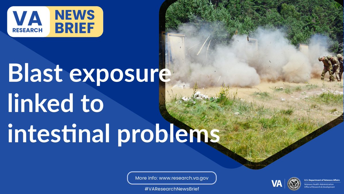 #VAResearchNewsBrief: A study by @VABronx and @RMIRECC researchers showed blast exposure can cause intestinal permeability, a condition that can lead to gut bacteria entering the bloodstream and causing problems in other parts of the body. #VAResearch research.va.gov/in_brief.cfm#2…