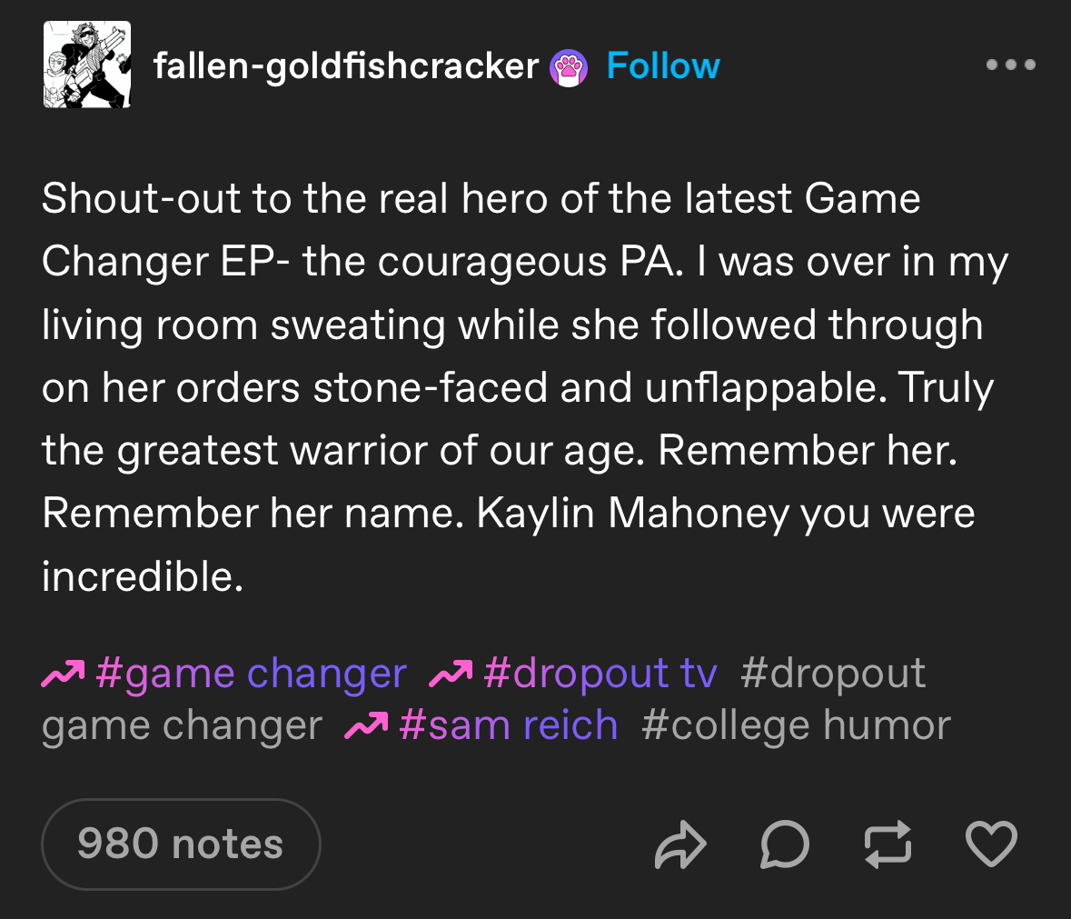 Listen, gang: it's rare that I ask you for anything explicitly. But after the awkward hell that she endured on my behalf, and given that she's one of the funniest standups traipsing around LA right now... ...please, please, PLEASE go on Instagram and follow @kaylinmahoney.