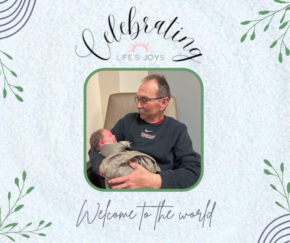 Celebrating life's joys with Mr. G and his new grandson. 
