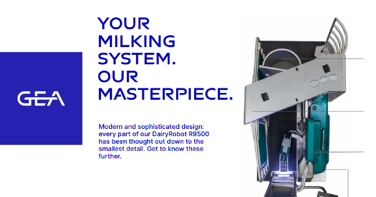 FarmGea's tweet image. GEA DairyRobot R9500 Robotic Milking System. Intelligently designed robotic milking systems bringing you efficiency and flexibility with payment options available. #dairyrobot #roboticmilking ow.ly/E4iV30sBbrm