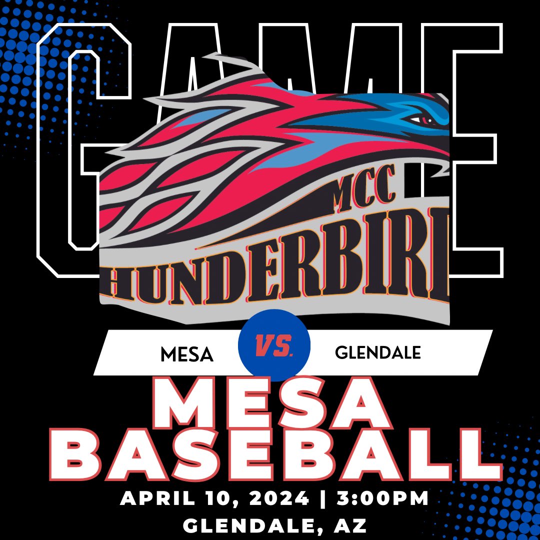 Mesa Baseball hits the road for an ACCAC contest with the Gauchos! First pitch at 3pm!