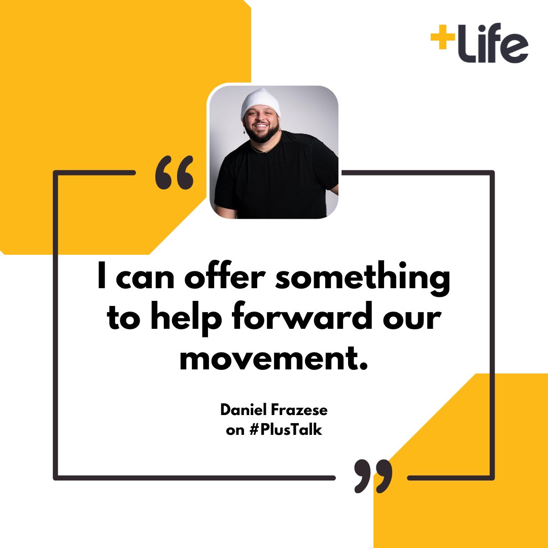 Let Daniel Franzese (@WhatsupDanny) inspire you on our latest episode of #PlusTalk out now 📺