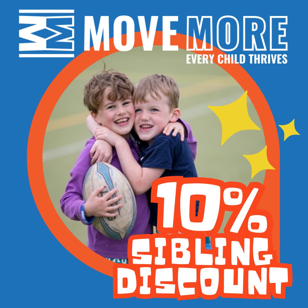 It's #NationalSiblingsDay Did you know that we offer 10% discounts for all additional siblings that are booked on to one of our holiday activity camps or learn to cycle classes 👨‍👧‍👦 move-more.org/parent-zone/