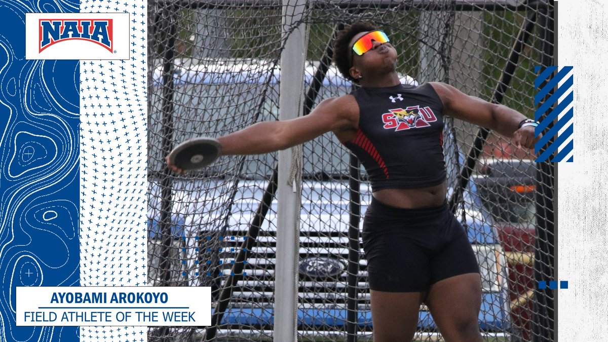 M🏃‍♂️ Ayobami Arokoyo of @SXUAthletics is this week's Outdoor Field Athlete of the Week For more info--> bit.ly/3Ubrxkh #collegetrack #NAIATrack #NAIAPOTW