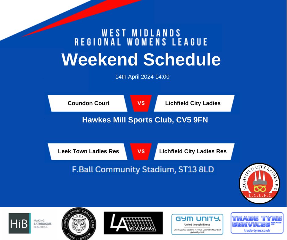 A look ahead at this weekends fixtures. Reserves kick off at 15:00 #spiregirls