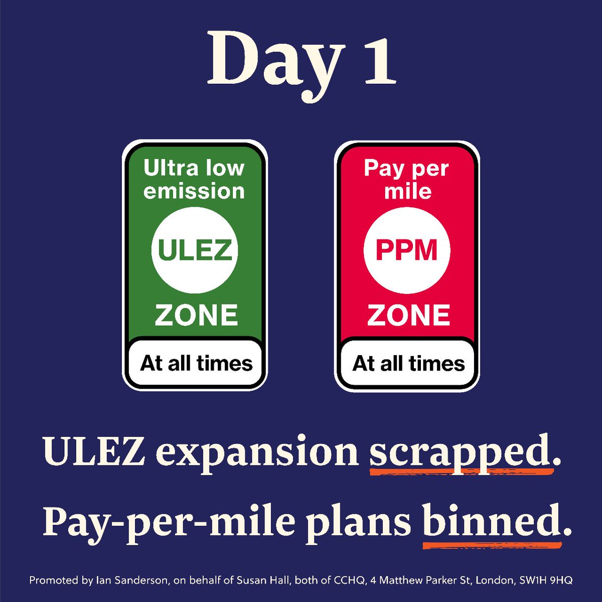 Sadiq Khan has made London more expensive for small businesses, charities and those least able to pay. He simply doesn’t listen. I’ll be different. That’s why I’ll scrap his ULEZ expansion on Day 1 and put his pay-per-mile plans in the bin.