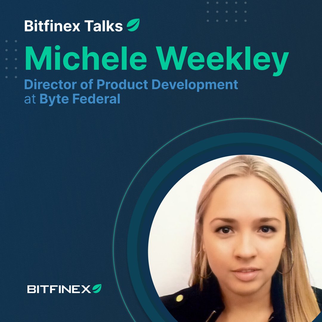 bitfinex's tweet photo. Watch this week’s #BitfinexTalks episode featuring @michelleweekley, Director of Product Development at @ByteFederal!
We explore innovative solutions like their new POS system, the growth of Bitcoin ATMs, and crypto in the US, ES, AUS, and Dubai.🌍
👉 https://t.co/RwHHF0Imqf https://t.co/aaMUnNkAoK