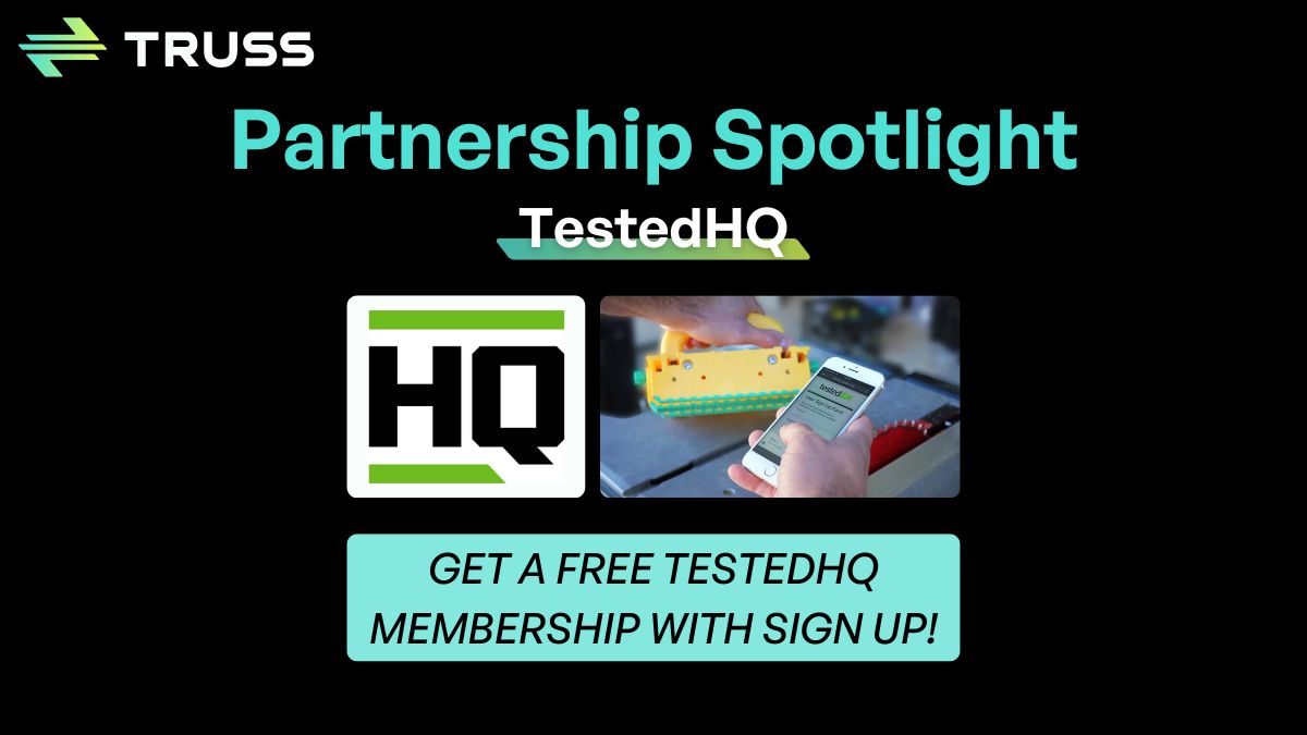 📣 Meet TestedHQ! 📣 Become part of the process to develop new tools from your favorite brands!

Follow the TestedHQ sign-up link in the Truss Partnership Marketplace to get a free membership!

#PartnershipOffer #ConstructionTool #ProductTesting #ProductTestingProgram #TestedHQ