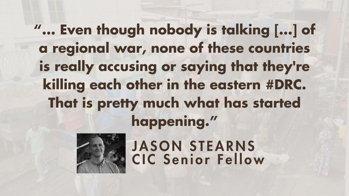 🗣️ “... Even though nobody is talking [...] of a regional war, [...] that is pretty much what has started happening.” 🚨 On @NewsHour, @jasonkstearns discusses the growing conflict, worsening the #HumanitarianCrisis in eastern #DRC. 📺 WATCH ⬇️ pbs.org/newshour/show/…