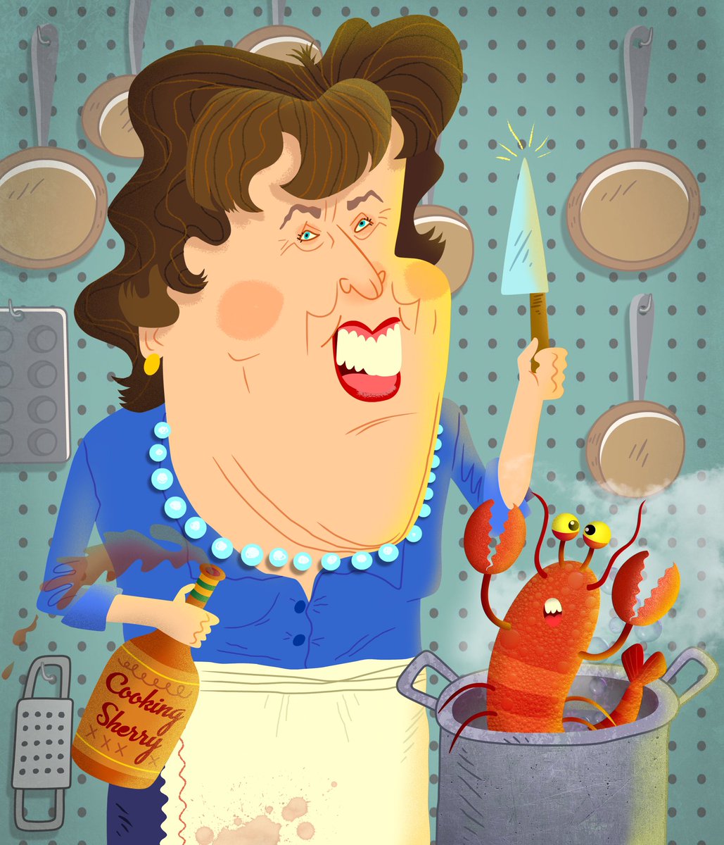 Julia Child is an American original and inspiring to anyone who thinks that life ends at 40. #thefrenchchef #juliachild #illustration #childrensbookpublishers #kidlitart #biographies