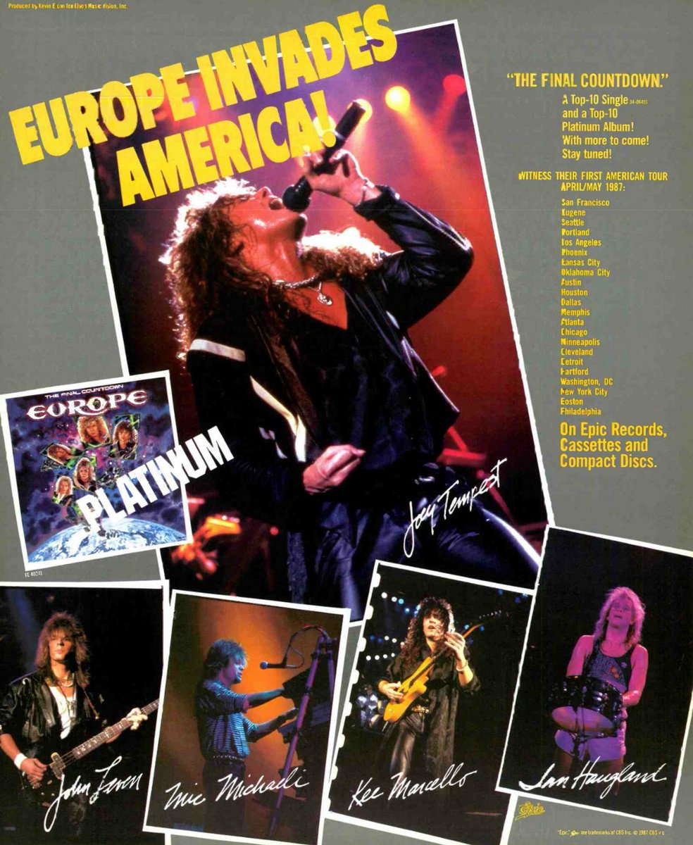 Hair Band History (Apr. 14th): Europe Tours America... Poison In The UK... Unplanned Diver Down... Ratt/Rough Cutt Reseda Gig... Ozzy, Sea Hags, Birthdays & more. Get the details here hairbandradio.blogspot.com #80sHairBands #80sRock #80sRadio #HairMetal #HardRock #80s #80sMusic