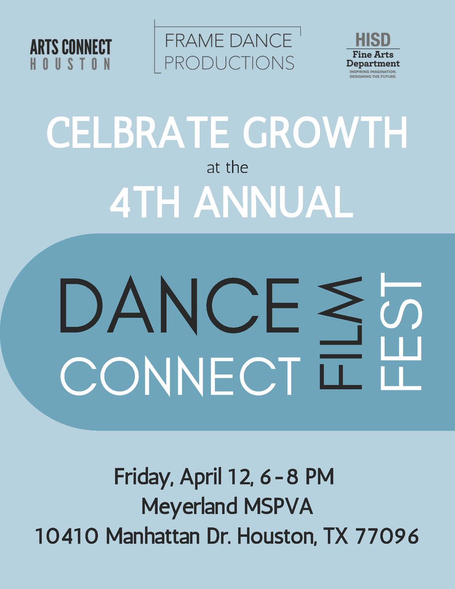 @HISD_FineArts @HISD_Curric @HoustonISD @TeamHISD @FrameDance @MeyerlandMS @artsconnecthtx