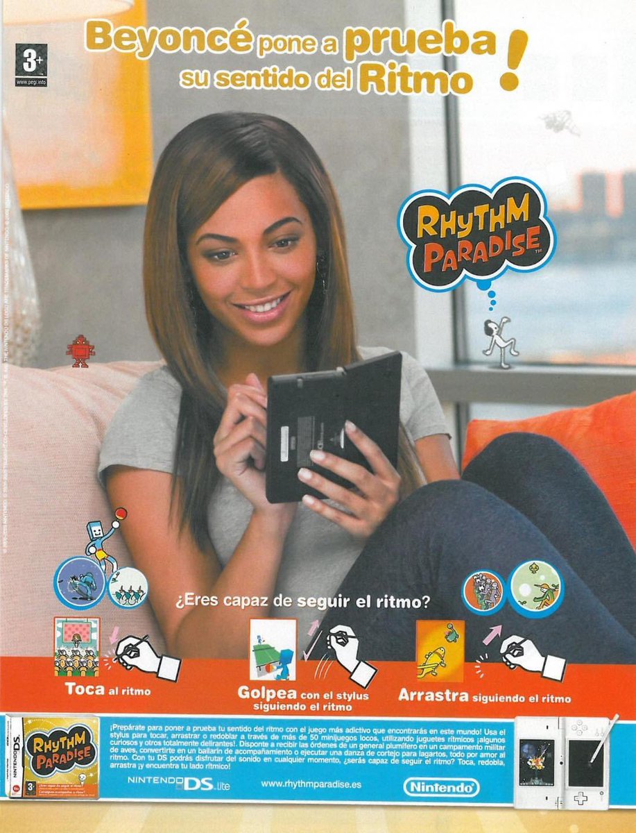 RHYTHM PARADISE [ リズム天国ゴールド ]
• Nintendo DS, 2008.
* Advertisement with Beyoncé (EU)

#RhythmParadise #RhythmHeaven #Beyonce #NDS #Nintendo #ZenArcade