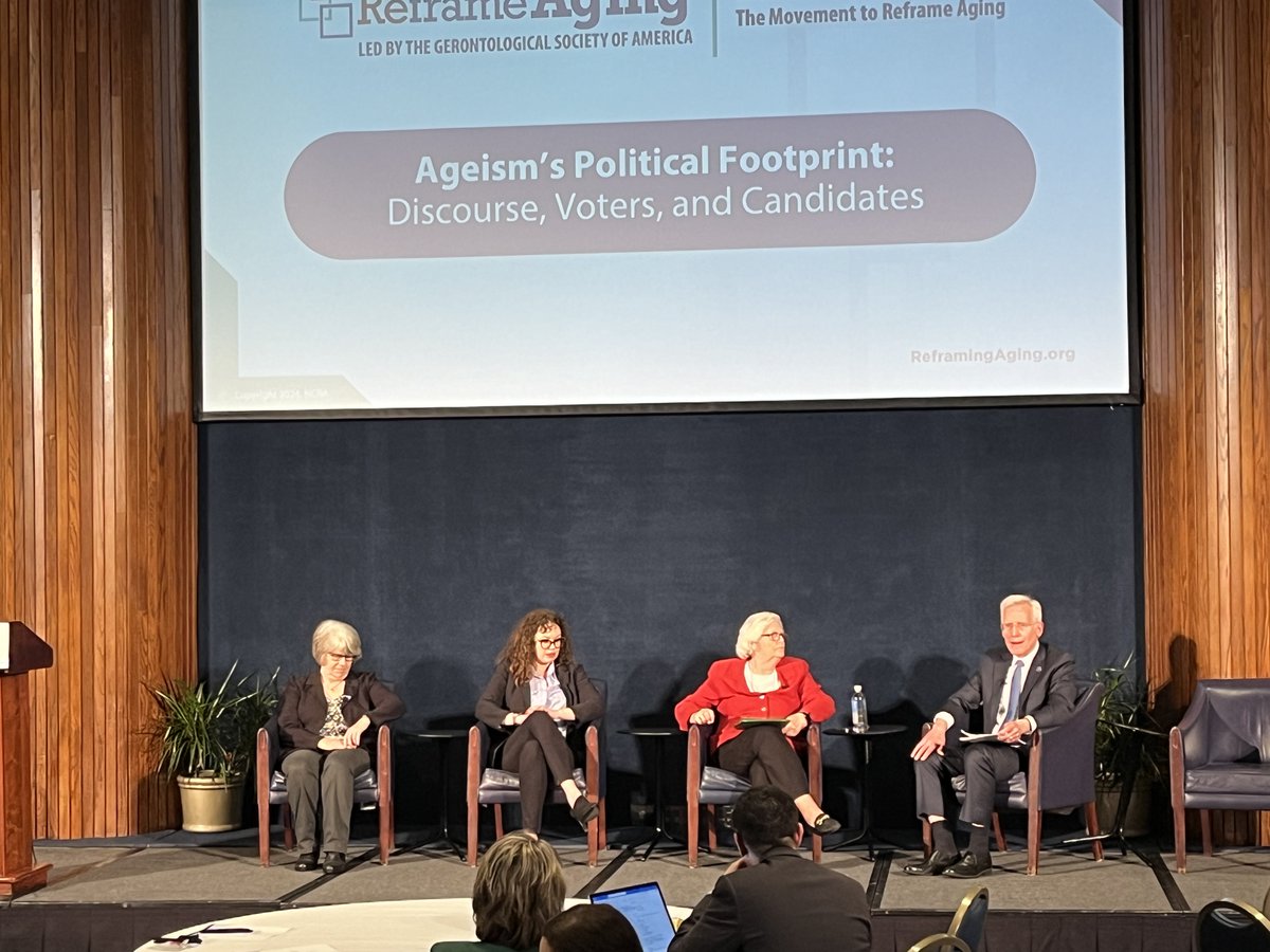 ReframingAging's tweet image. .@lseegert: We can&apos;t recognize our own ageism without being educated about our own implicit bias.” @geronsociety @FrameWorksInst @aarp With @NancyLeaMond, Moira O&apos;Neil, and James Appleby #reframingaging