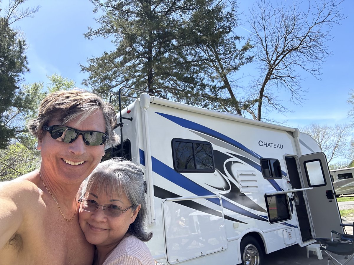 David & Chibi enjoyed their Adventure to the total Solar Eclipse 2024 in a Suncoast RV! #eclipse #rvlife