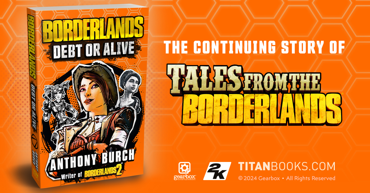 Borderlands's tweet photo. Discover what awaits Fiona and Sasha after they open the Vault of the Traveler in this new Borderlands adventure from @TitanBooks.

BORDERLANDS: DEBT OR ALIVE

Pre-order now: https://t.co/EmbyGOF1O4 https://t.co/b1DHmPXvxi