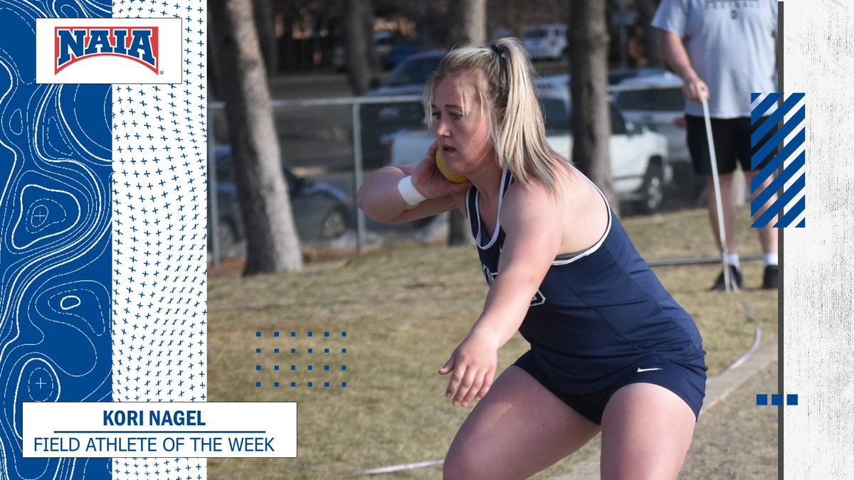 W🏃‍♀️ Kori Nagel of @dsubluehawks is this week's Outdoor NAIA Field Athlete of the Week For more info--> bit.ly/43RTRvc #NAIAPOTW #collegetrack