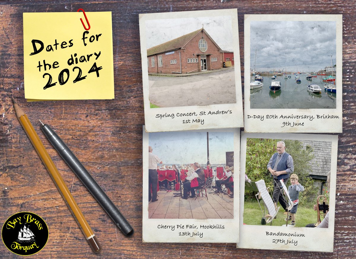 We're working hard on our concert programme  for this year and have some exciting events now confirmed for 2024. Keep an eye on our social pages for more information about each plus further event announcements 🙂 #wearebaybrass #brassband #devon #torbay #concert #music  #spring