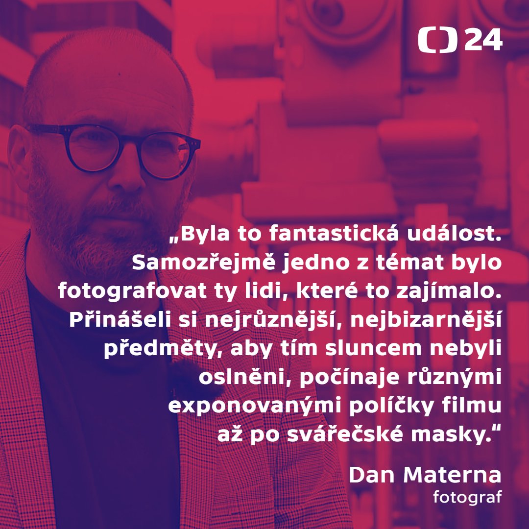 Úplné zatmění Slunce v pondělí uchvátilo Severní Ameriku a zaplnilo titulní strany světových deníků. Jak se takový jev fotí? O zkušenosti s částečným zatměním, které se v Česku dalo sledovat v letech 1999 a 2010, se s námi podělil fotograf Dan Materna. Víc v neděli v Newsroomu.