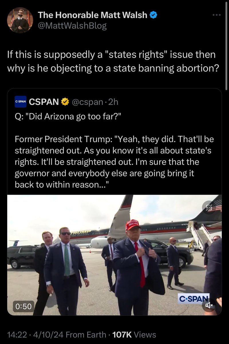 The answer is obvious (it’s electorally bad) but the reality is that this isn’t an actual policy shift by Trump but rather a framework for Republicans to push responsibility for the reproductive rights disaster they created away from themselves and onto voters who “chose” it.