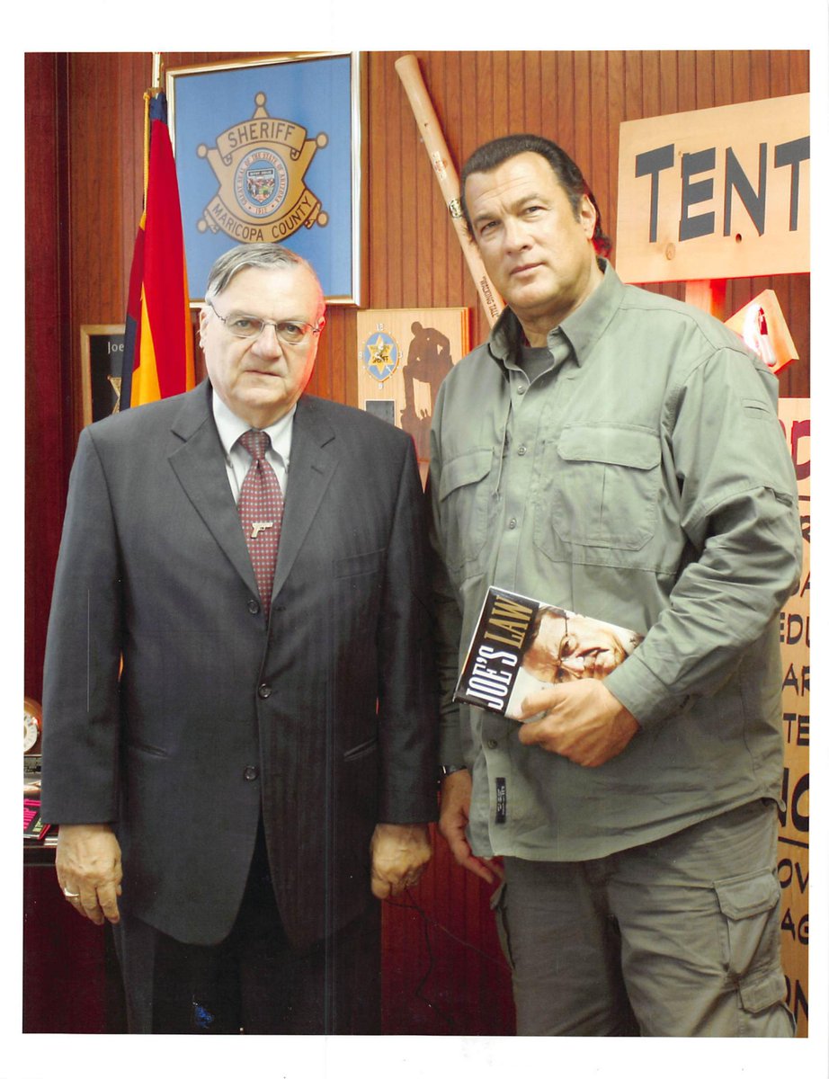 Wishing a Happy Birthday today to movie actor, Steven Seagal, my dear friend who worked for me and my office in fighting illegal immigration and drug trafficking. Steven still makes movies and he is a TRUE PATRIOT!