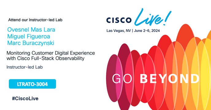 Want to learn how Cisco Full-Stack Observability can help you monitor your Digital Experience? Sign up for our comprehensive Instructor-Led Lab and we can teach you what you need to get started at CiscoLive 2024 Las Vegas!!
