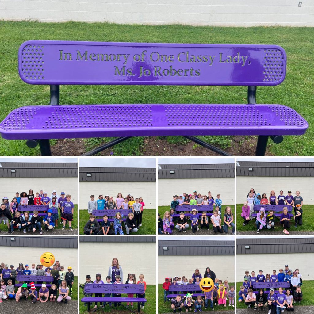 To honor Ms. Roberts, we had her Bench Dedication today.