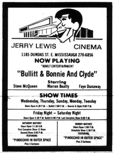 #ArchivesAtoZ: J is for Jerry Lewis Cinema. This forgotten blip of a chain was located on Dundas Street in #Mississauga, in what's now Arena Plaza. We featured it in a 2018 article in @MissiNewsRoom: mississauga.com/news/what-was-…?