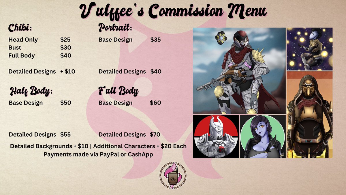 Vulffee's tweet image. ✨️ Commission Info ✨️

I will only take 3 commissions at a time. If you are interested in a commission or want more information, please message me.

 More info below ↴