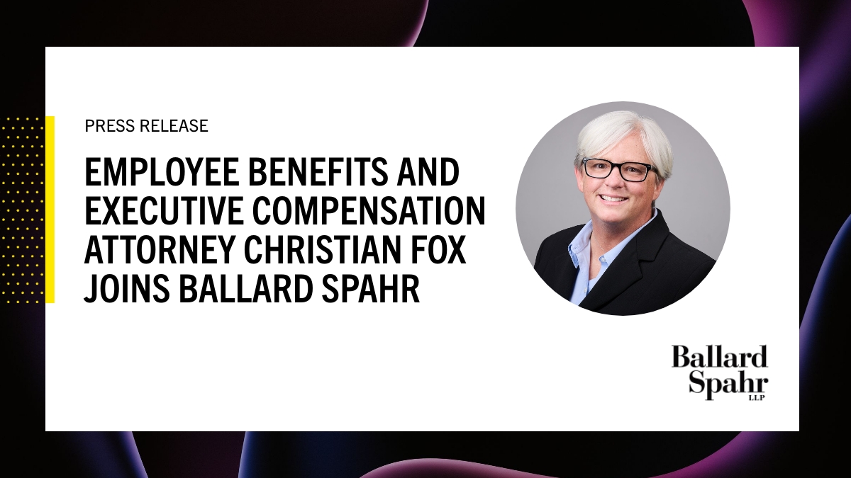 We are thrilled to welcome Christian Fox to the #Business and Transactions Department and #Employee Benefits and Executive Compensation team. Learn more about Christian and her practice here: bit.ly/3xE62Qd