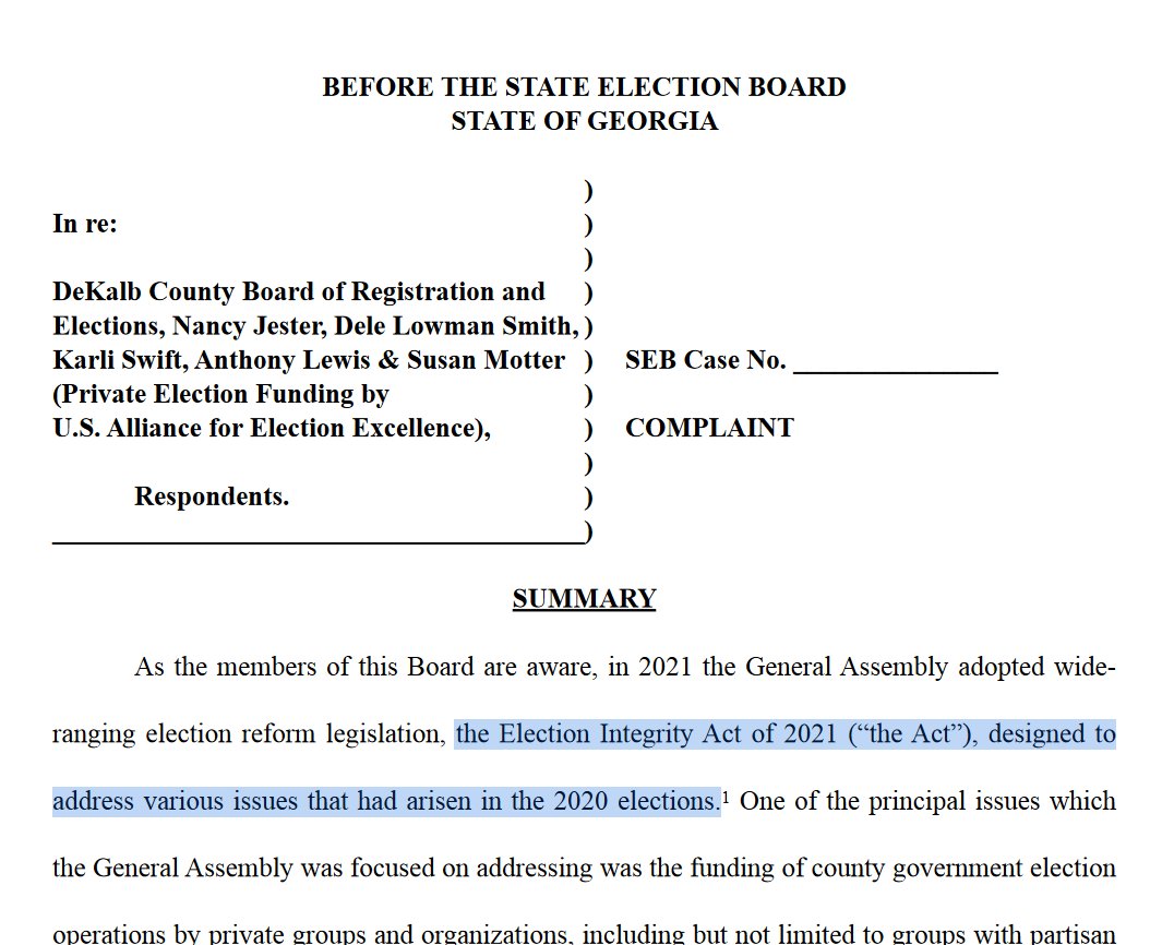 You can't make this up. For about a year now, Bill Barr and Karl Rove have been running a purported election integrity outfit called 'RITE' (Restoring Integrity and Trust in Elections). I found them attacking Zuckerbucks and promoting Georgia's 'Election Integrity Act of 2021…