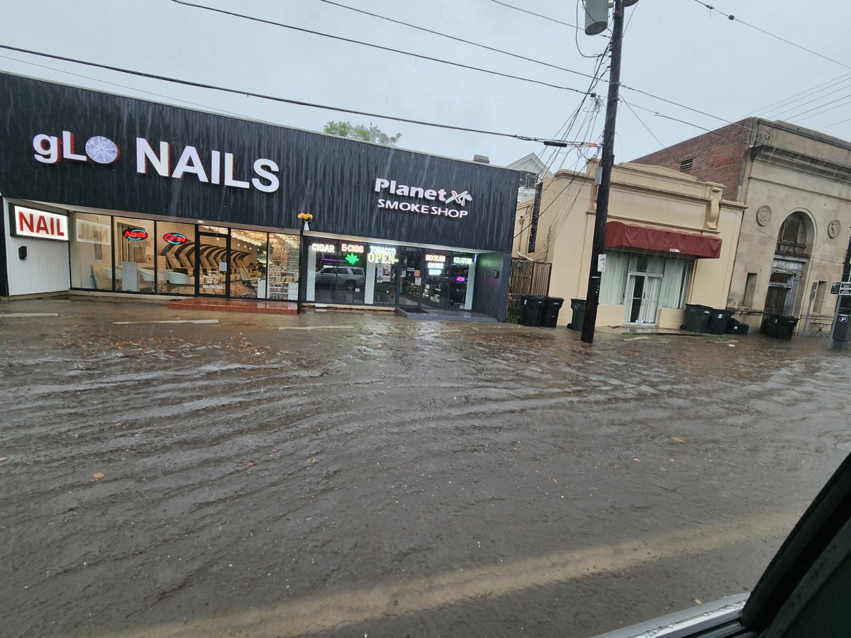 #NOPD asks that drivers avoid areas with flooded streets such as South Carrollton and South Claiborne, Nashville Ave. @ Rocheblave and the roads around Ursuline Academy. Stay tuned to Nolaready for updates and be safe everyone!