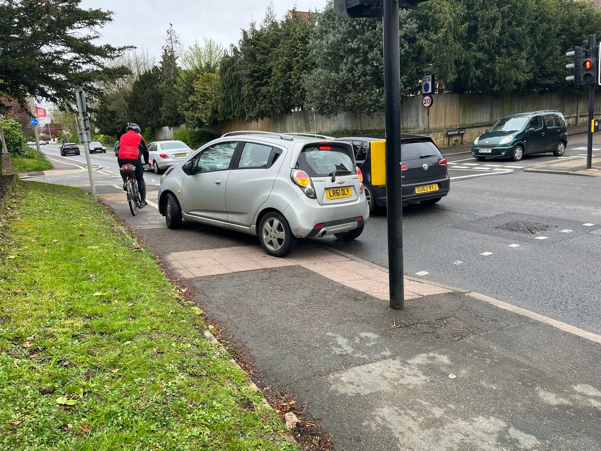 Today. Shocking 🤯. 30 years ago we hardly saw any pavement parking, now it is ubiquitous. This is an extension of that selfish behaviour, which isn't admonished by society or authorities due to said attitudes and cultures and a lack of enforcement, money, and legal authority.