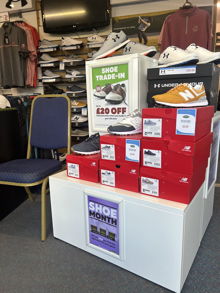 👟 SHOE MONTH = £20 OFF 👟 Upgrade your footwear with our shoe trade-in offer 😎 Bring in your old shoes and receive up to £20 off a new pair 😱 Available on selected shoes only @llanwerngolf
