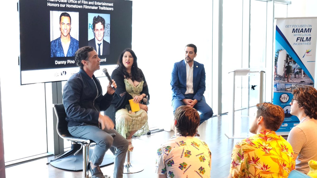 filmmiami_'s tweet image. Film Miami, Latino Filmmakers Network &amp;amp; the Greater Miami Conventions &amp;amp; Visitors Bureau joined to host &amp;amp; sponsor the Miami Filmmakers Trailblazers at the 41st Miami Film Festival. @philiplord @TheDannyPino @LFNorg @MDCollege @visitmiami @miamifilmfest