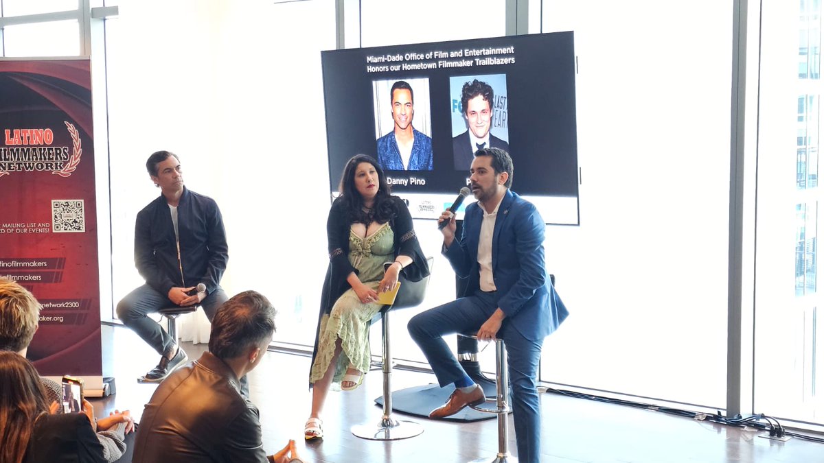 filmmiami_'s tweet image. Film Miami, Latino Filmmakers Network &amp;amp; the Greater Miami Conventions &amp;amp; Visitors Bureau joined to host &amp;amp; sponsor the Miami Filmmakers Trailblazers at the 41st Miami Film Festival. @philiplord @TheDannyPino @LFNorg @MDCollege @visitmiami @miamifilmfest