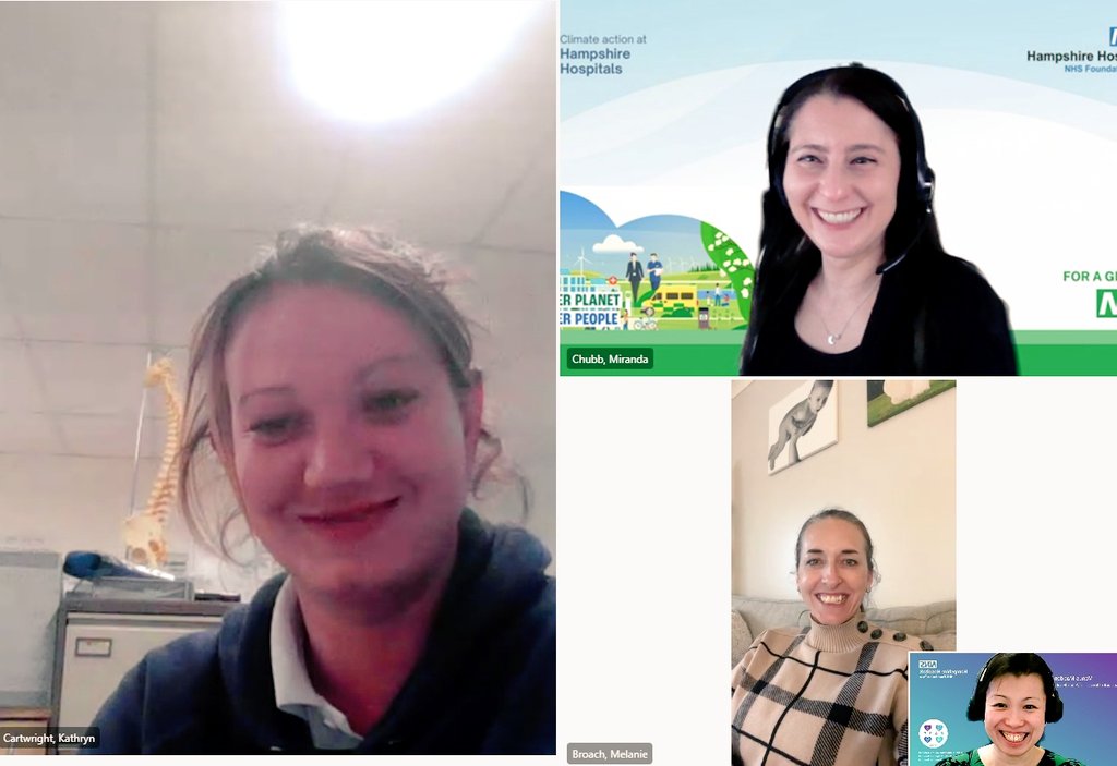 Finalising plans for the upcoming #GreenerAHP week 💚🌱 with these eco-warriors: @KathrynC1988 Miranda @SustainableHHFT & @BroachMel (+special thanks Rob @CateringHHFT!) 🤩 Exciting plans brewing – stay tuned! @WeAHPs @southernscampi @ClareMander
