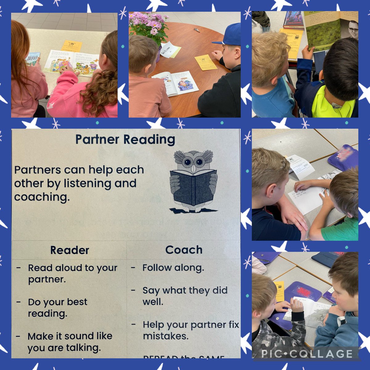 “Text-level fluency develops with extended opportunities to practice oral reading.” (Zimmermann et al., 2021)
We are partner reading all over <a href="/MuskokaFallsPS/">Muskoka Falls PS</a> in order to build fluency &amp; it shows! Today, the gr 1/2s read with the 6/7s. ‘Miles on the page!’ <a href="/tldsb_literacy/">TLDSB Literacy</a>