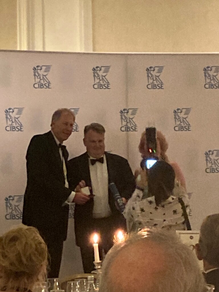 We celebrate Martin Trentham receiving his CIBSE Bronze medal from CIBSE President Adrian Catchpole and CEO Ruth Carter #cibsewm cibsewm.org #bronzemedal