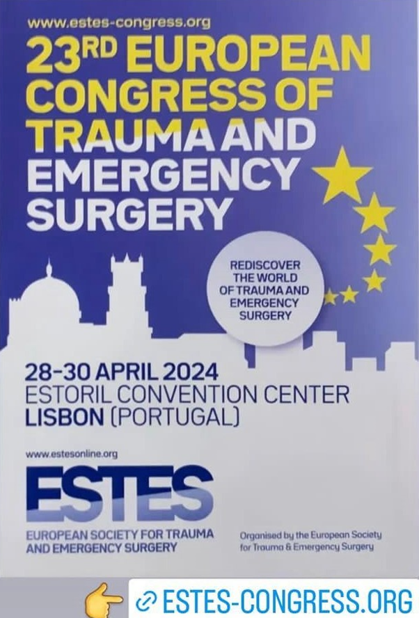 Join the European Congress of Trauma and Emergency Surgery (ESTES) conference on April 28-30, 2024 More information: estes-congress.org/general-inform…