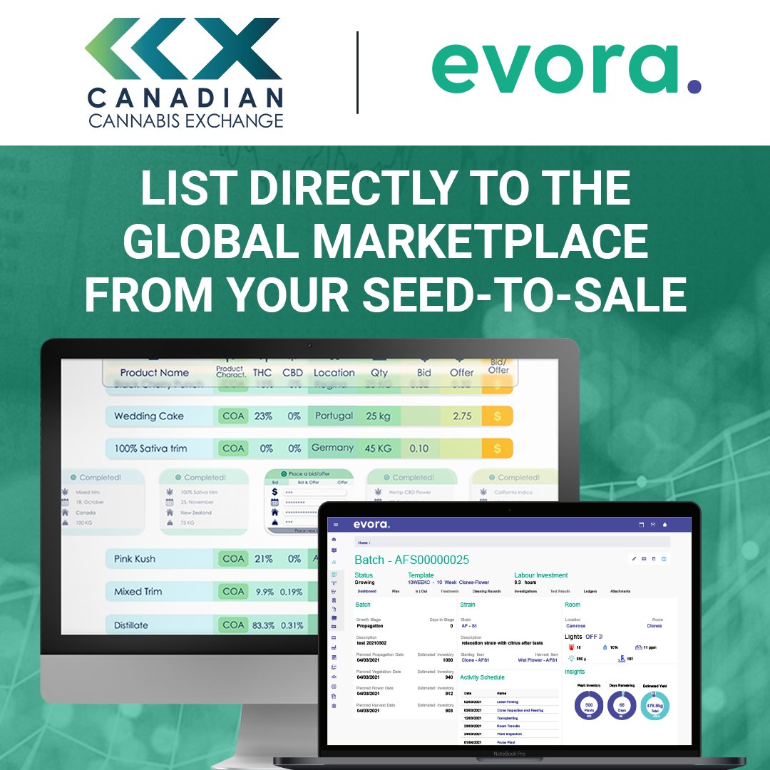 EVORA_Tech_01's tweet image. 🌱 Simplify. Streamline. Sell. 🌱

We&apos;re thrilled with our integration with The Canadian Cannabis Exchange (CCX)! Now, listing your cannabis products on CCX is as effortless as it gets.

Ready to experience this game-changing integration? Explore now: evoratechnologies.com/ccx-integration 🌿