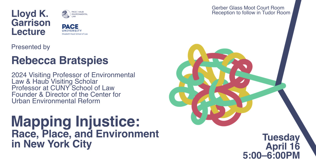 NEWS ALERT 🗞️: Join us for the Annual Lloyd K. Garrison Lecture as Visiting Professor of Environmental Law & Haub Visiting Scholar, @RBratspies (@CUNYLaw) delves into the topic of 'Mapping Injustice: Race, Place, and Environment in NYC'. Register NOW ➡️ bit.ly/3vOUdq8