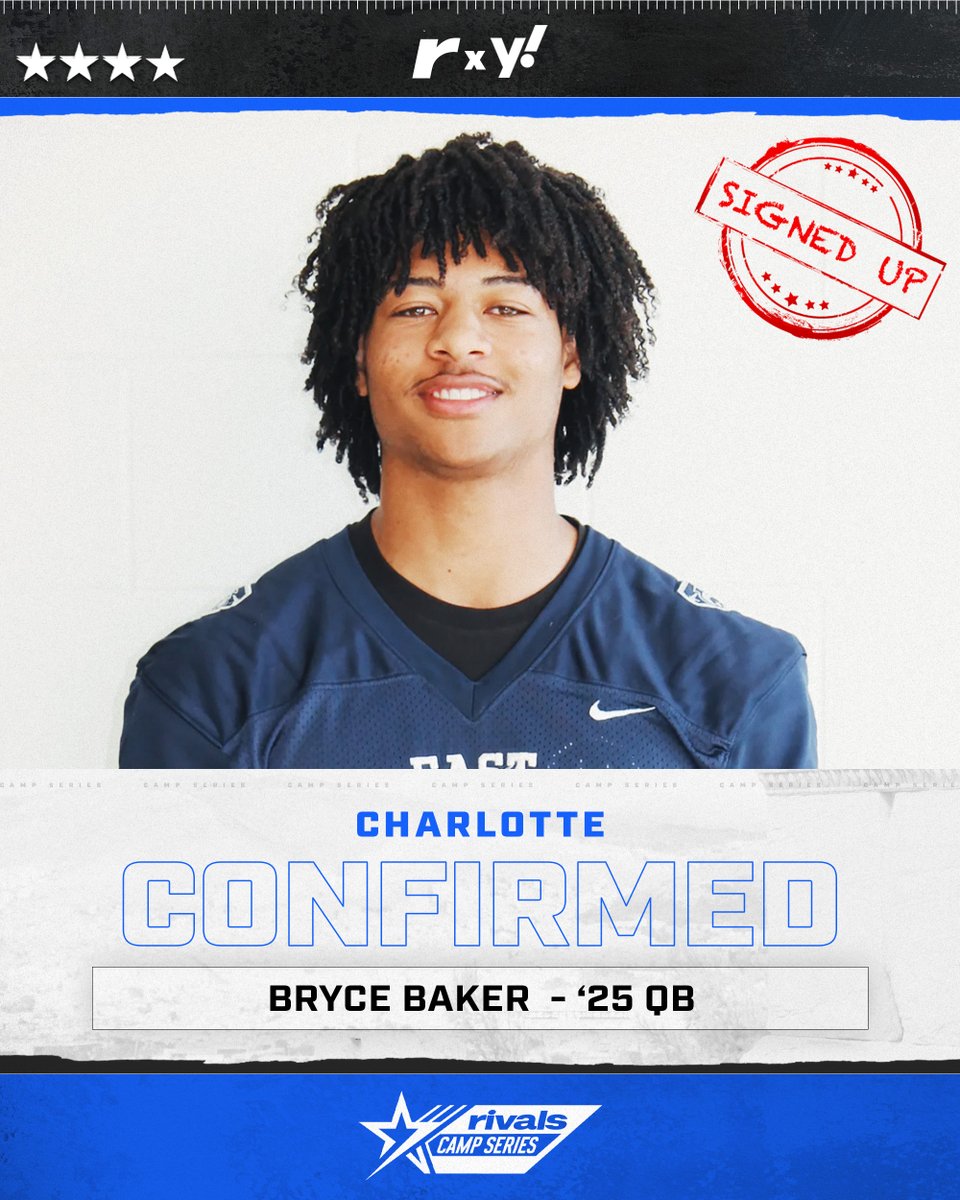 🚨CONFIRMED✍️ 4🌟 Bryce Baker is signed up and ready for April 14th🔥💪 @RivalsFriedman | @adamgorney | @WilsonFootball | @TeamVKTRY | @ncsa