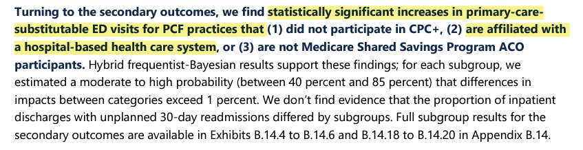 There is a certain drumbeat to @CMSinnovates evaluation reports. Hospital-centric ACO? No/minimal savings. No or minimal risk? No/minimal savings. At this point, we should have a strong prior against anything upside-only, and any model geared toward large health systems, no?