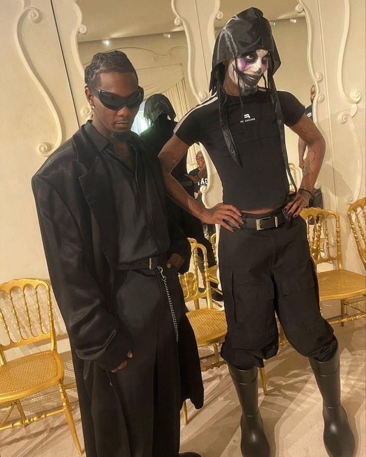 Dylanarchived_'s tweet image. Why did carti and offset look like final boss villains😭😭