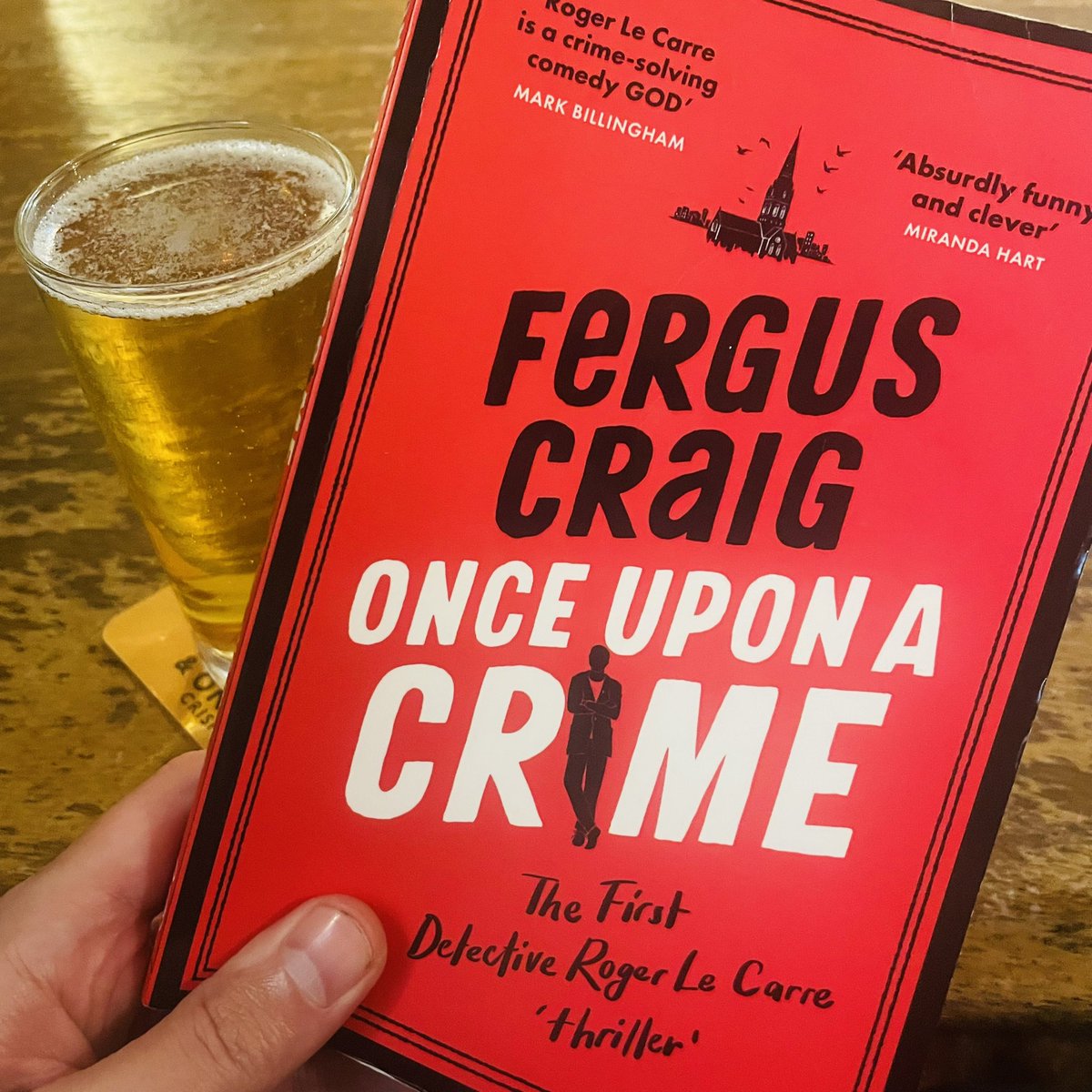 Well that was a laugh out loud treat. Deliciously written Exeter based, love making, daytime TV revelling, energy supplier changing, murder mystery excellence from @FergusCraig. Get yourself involved. PS That’s one of two half pints I ordered, so shuddup.