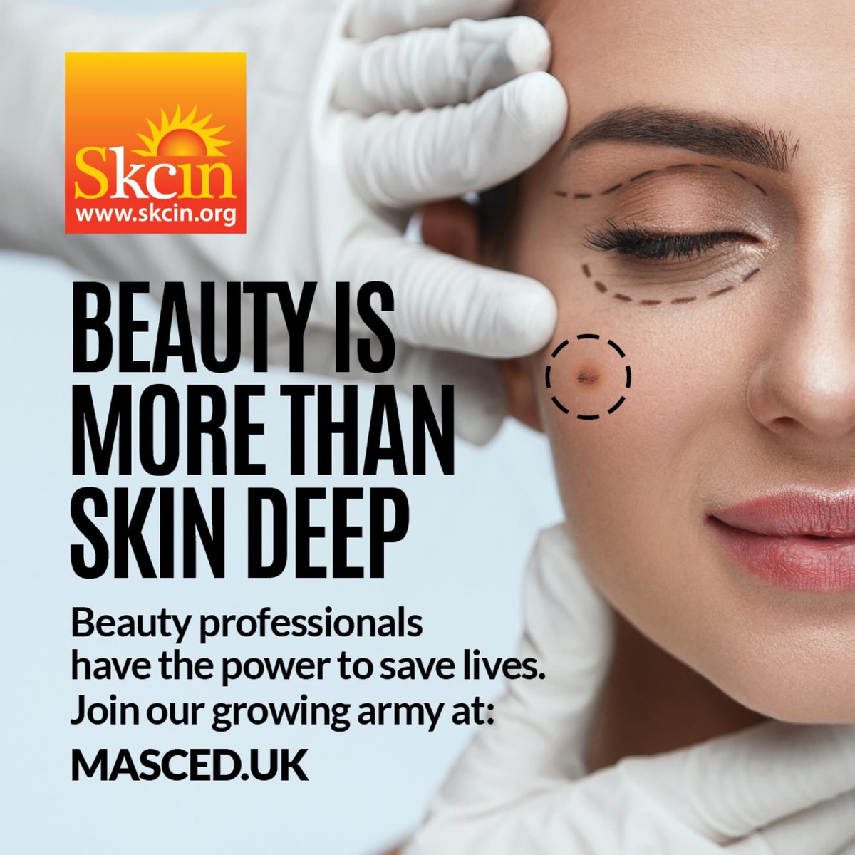 Skcin are ‘Training Eyes to Save Lives’ across the hair, beauty and healthcare industries nationwide. If you have regular observation of people’s skin through the course of your work & are committed to the health and wellbeing of your clients register for Masced.uk