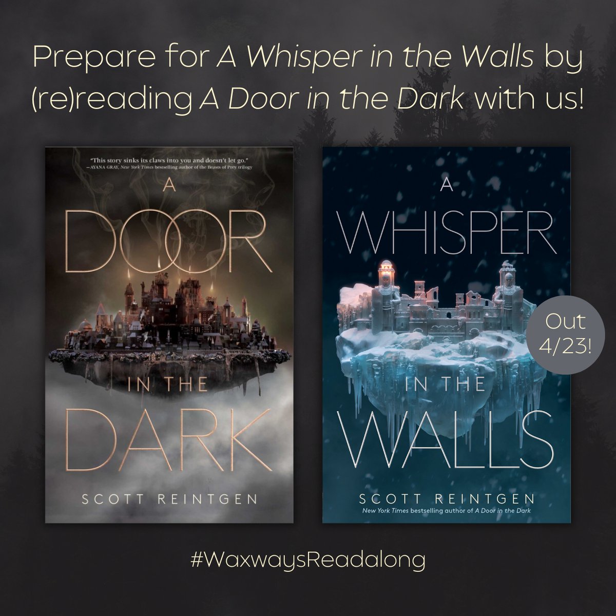 Less than two weeks (!!!) until #AWhisperInTheWalls is here! Are you preparing by (re)reading #ADoorInTheDark with us? spr.ly/6016wY6jG @Scott_Thought #WaxwaysReadalong