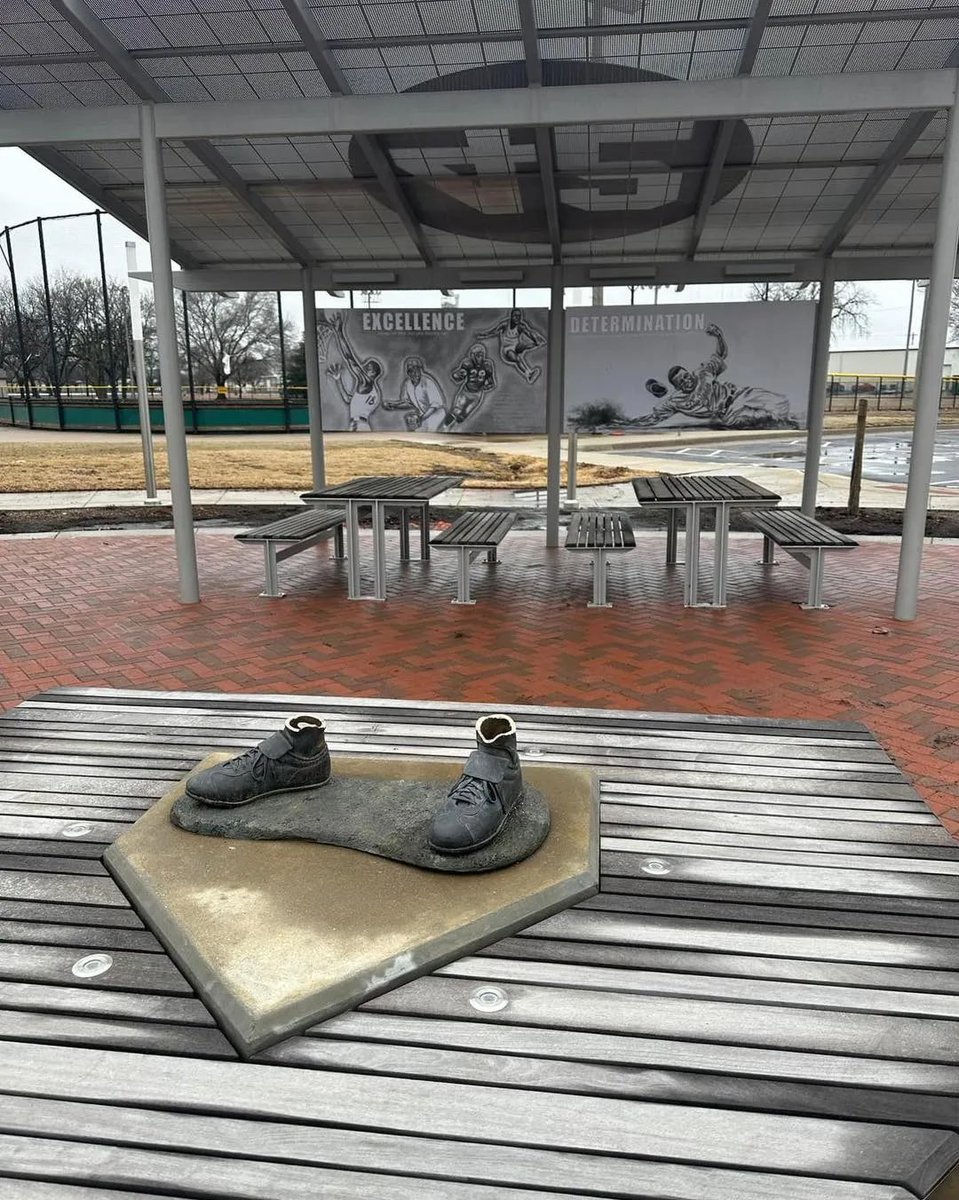 The cleats, the only remaining remnants from the Jackie Robinson statue stolen from McAdams Park in Wichita & destroyed, are being delivered to the NLBM! We’ll accept them during an 11 am ceremony tomorrow at the NLBM. League 42 founder & Exec. Director, @boblutz, will join us.